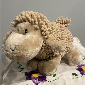 Adorable Tan Stuffed Sheep Toy